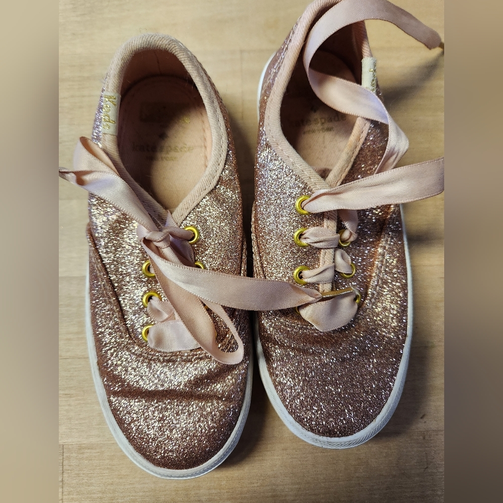 Girls Rose Gold Kate Spade keds